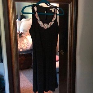 Black dress with silver details